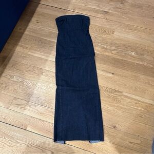 Popular Zara Denim Strapless Dress Viral